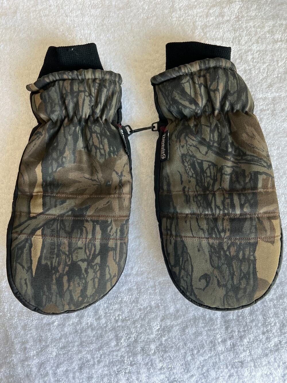 Mens Snow Hunting Winter Thinsulate Insulated Gloves Camo one size